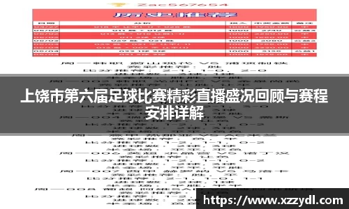 上饶市第六届足球比赛精彩直播盛况回顾与赛程安排详解